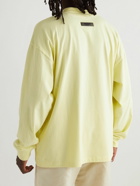 FEAR OF GOD ESSENTIALS - Logo-Flocked Cotton-Jersey T-Shirt - Yellow