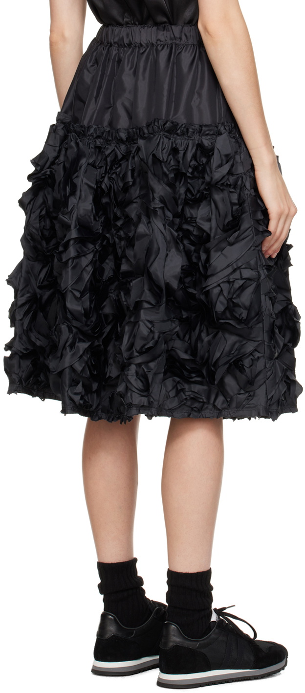 Vintage Black Frilly Midi Skirt 27