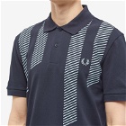 Fred Perry Authentic Men's Glitch Stripe Polo Shirt in Navy