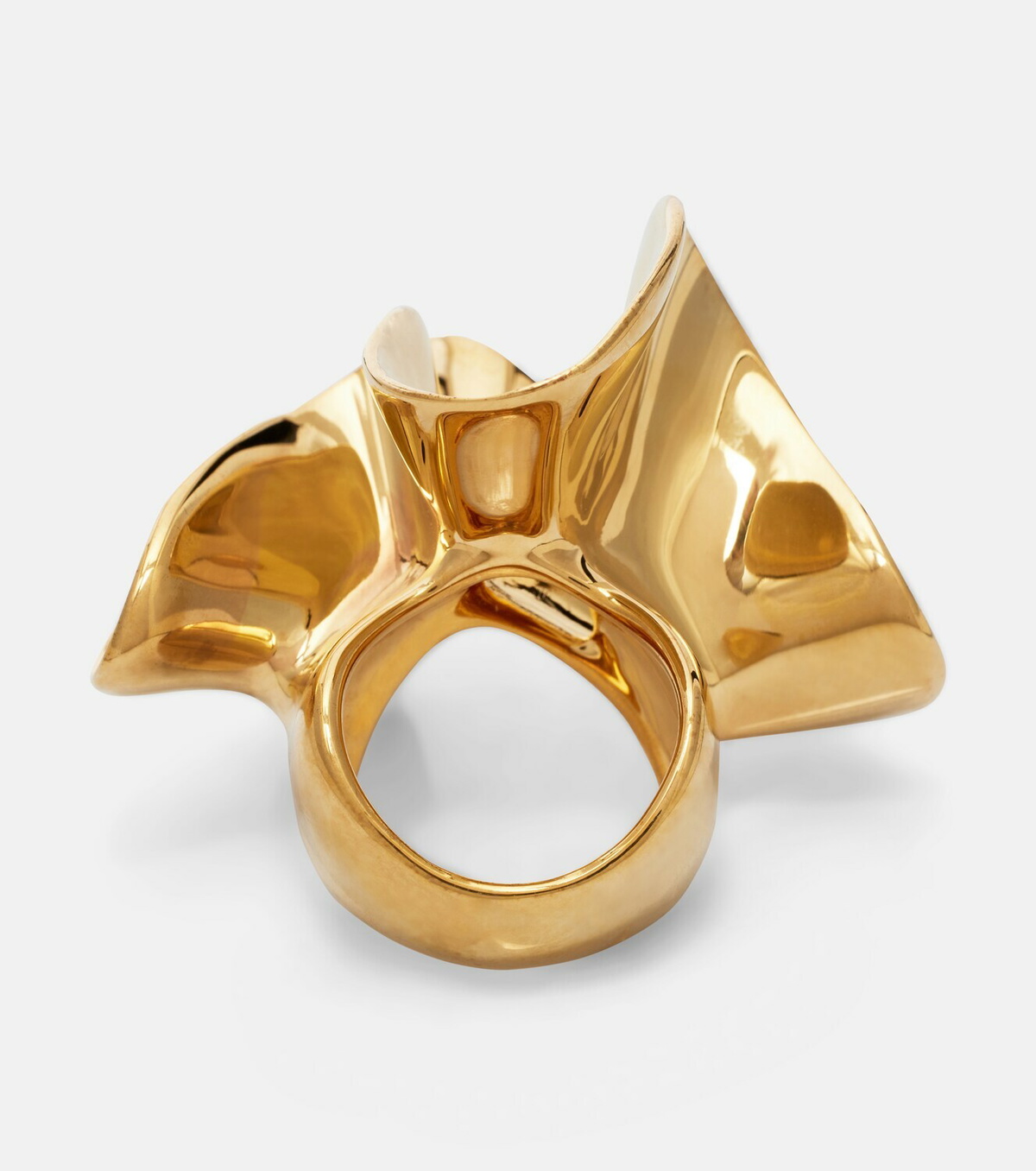 Bottega Veneta Anemone gold-plated sterling silver ring