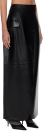 The Frankie Shop Black Nan Faux-Leather Maxi Skirt