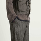 Engineered Garments Men's Herringbone Wool Officer Pant in Dark Grey