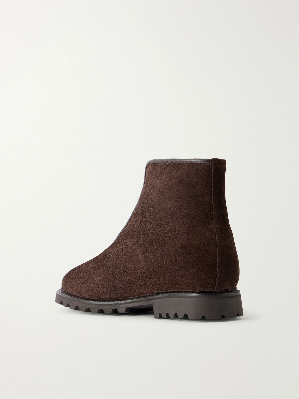 MORJAS - Alpine Shearling-Lined Suede Chelsea Boots - Brown