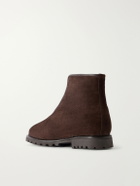 MORJAS - Alpine Shearling-Lined Suede Chelsea Boots - Brown