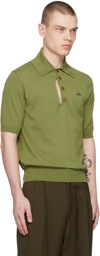 Vivienne Westwood Green Ripped Polo
