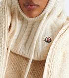 Moncler Cable-knit alpaca and wool-blend balaclava