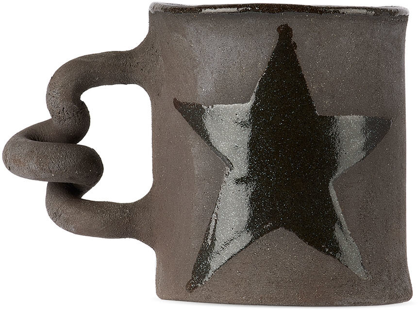 Harlie Brown Studio Black Star Wiggle Mug