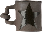 Harlie Brown Studio Black Star Wiggle Mug