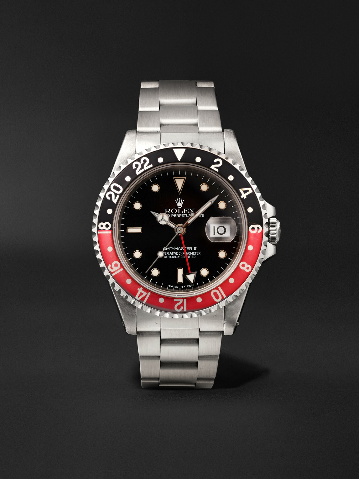Stephanie Windsor - Rolex Vintage 1996 Coke GMT Master II Automatic 40mm Stainless Steel Watch, ref. 16710 (Fits up to 7'' wrist)