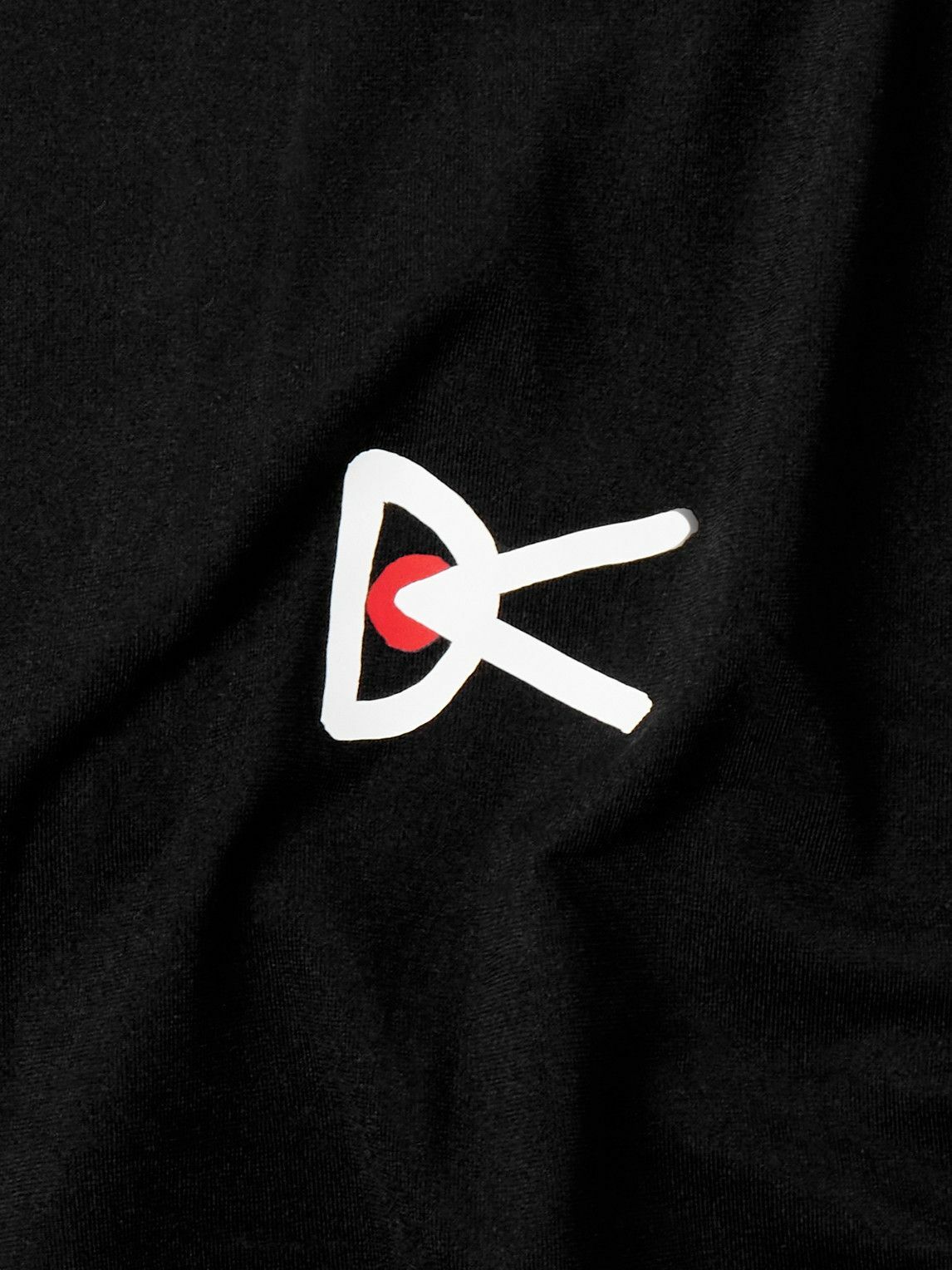 DISTRICT VISION - Panelled Logo-Print Strech-Shell and Mesh Tank Top - Black