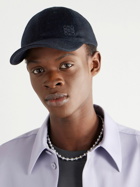 LOEWE - Logo-Embroidered Leather-Trimmed Brushed Wool Cap