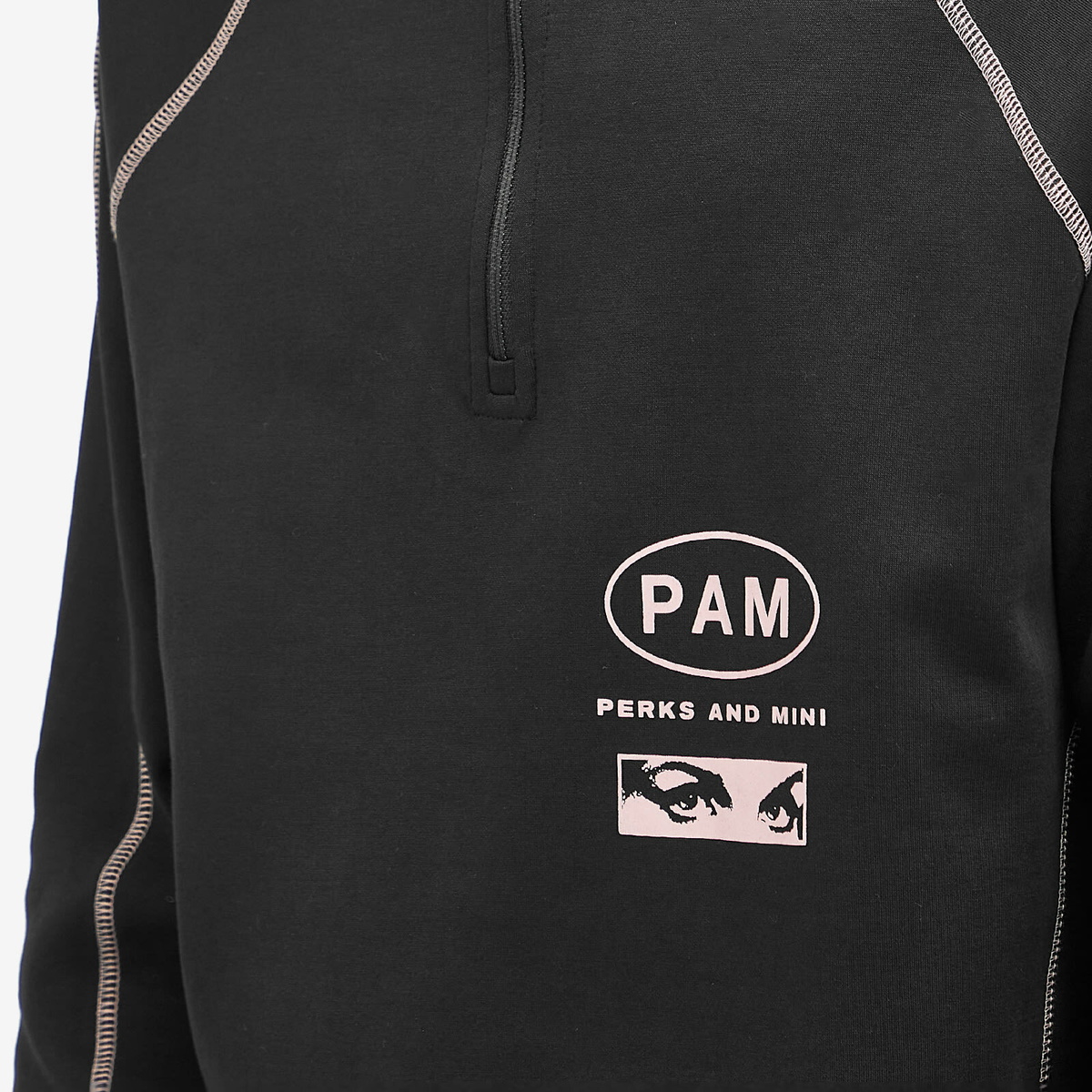 P.A.M. Men's KU Zip Pullover in Black