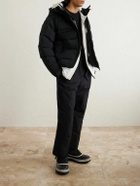 Aztech Mountain - Wool-Blend Trimmed Shell Down Jacket - Black