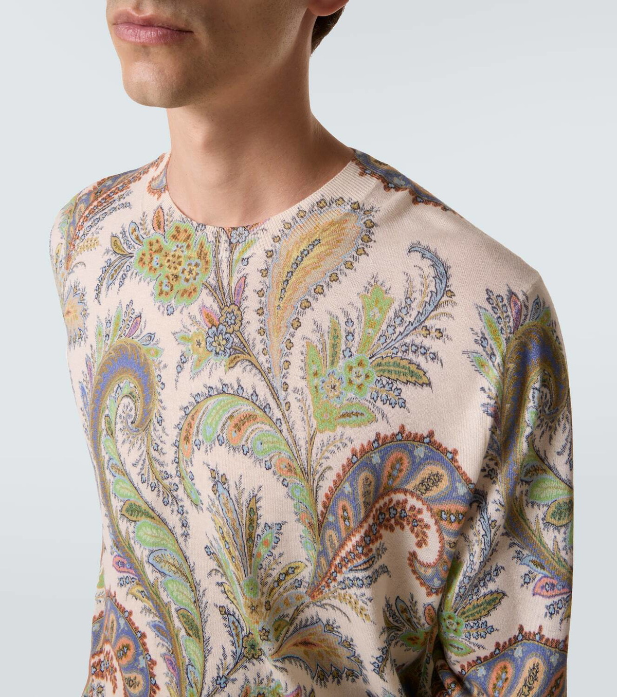 Etro Paisley silk and cashmere sweater