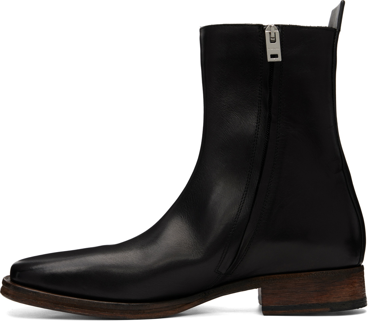 Acne Studios Black Leather Ankle Boots