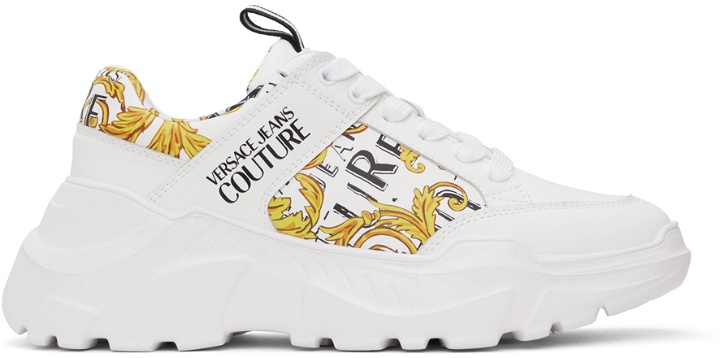 Photo: Versace Jeans Couture White Chain Couture Speedtrack Sneakers