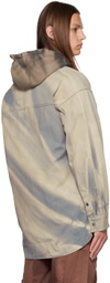 JiyongKim Blue Sun-Bleached Denim Shirt