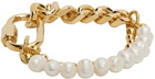 IN GOLD WE TRUST PARIS Gold Pearl Ball Chain Bracelet