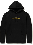 PARADISE - Halo Skull Logo-Embroidered Cotton-Blend Jersey Hoodie - Black