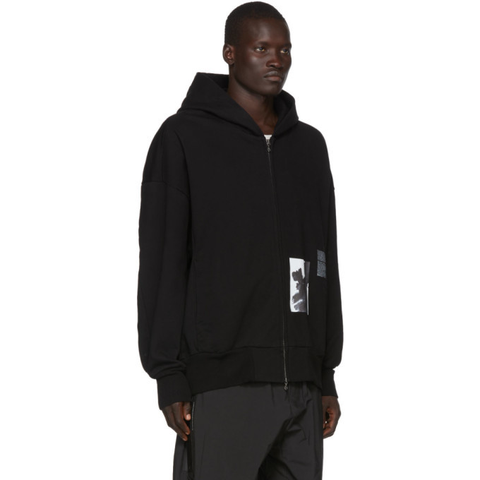 Julius Black Graphic Zip-Up Hoodie Julius