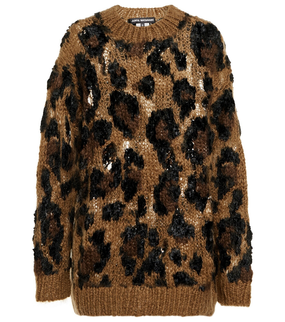 Junya Watanabe - Leopard-print cutout cotton sweater Junya Watanabe