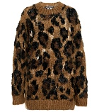 Junya Watanabe - Leopard-print cutout cotton sweater