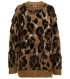 Junya Watanabe - Leopard-print cutout cotton sweater