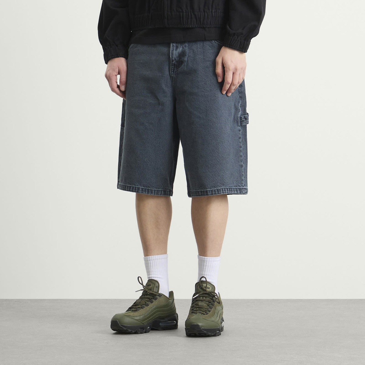 Dime Men's Classic Denim Shorts in Overdyed Blue