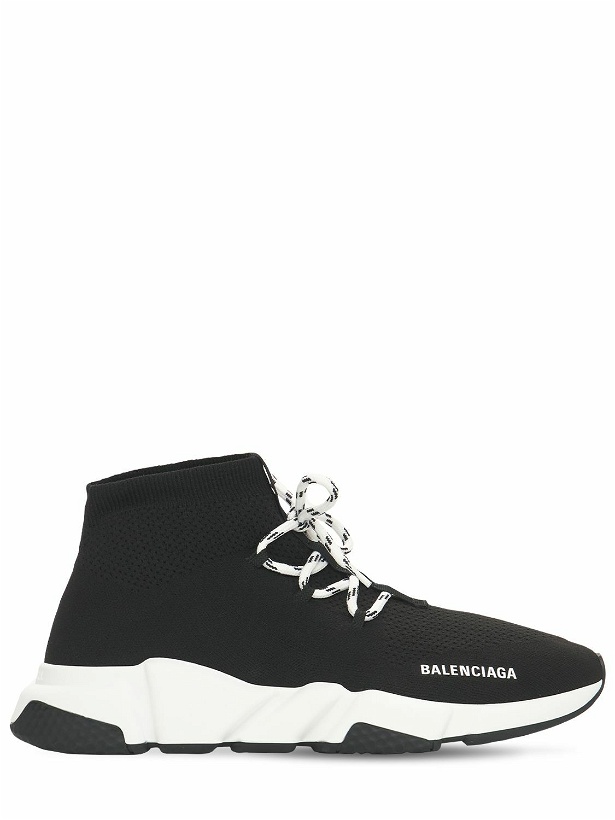 Photo: BALENCIAGA - Speed Lace-up Knit Sneakers