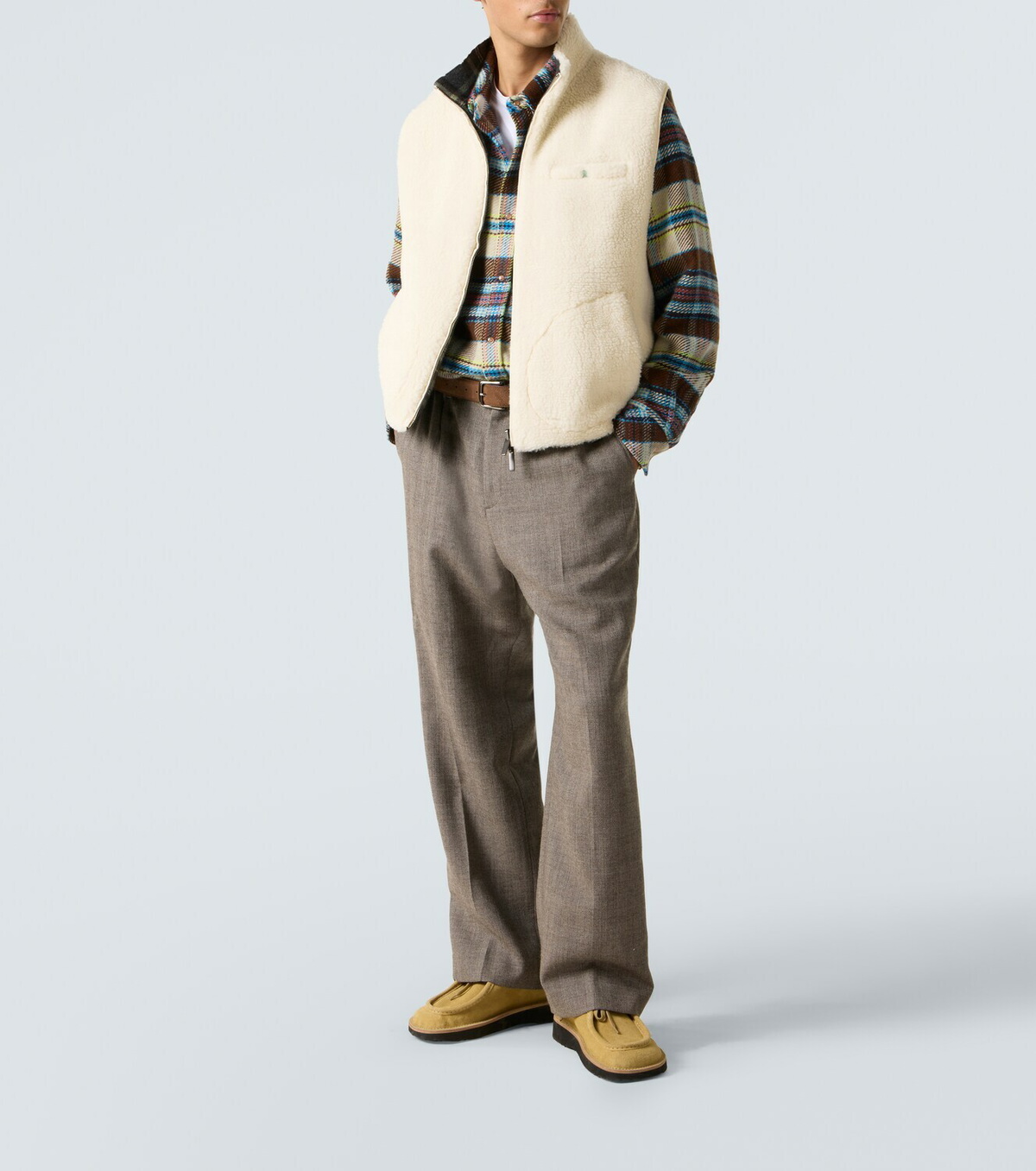 God's True Cashmere Reversible cashmere and wool vest