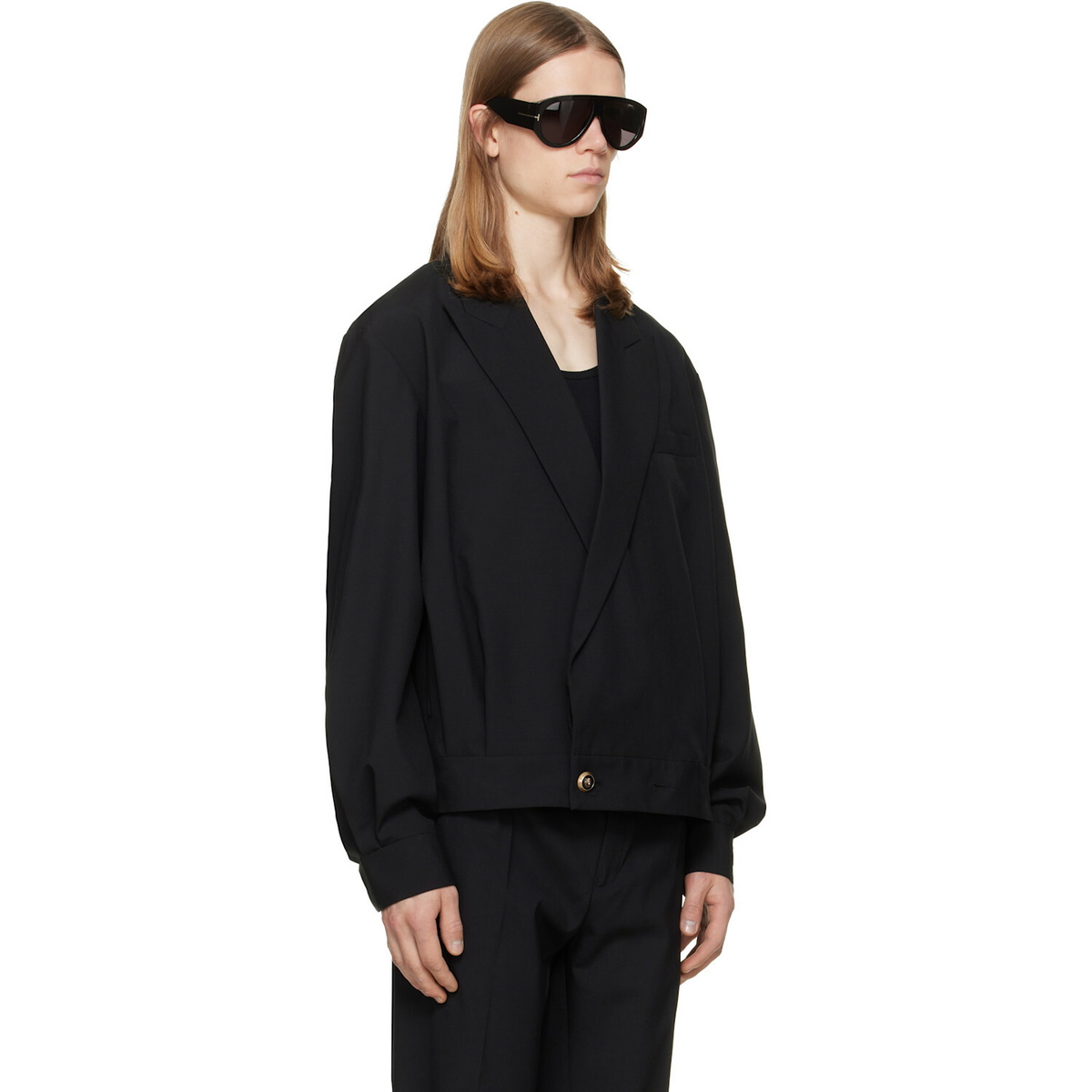 BALMAIN Black Wool 2-Button Jacket