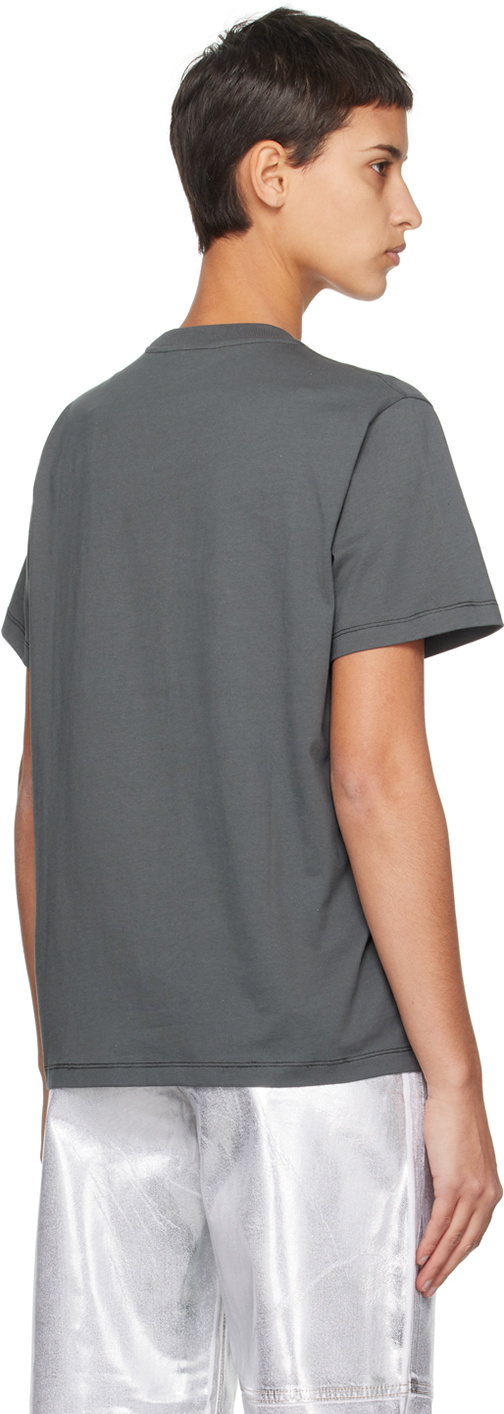 GANNI Gray Strawberry T-Shirt GANNI