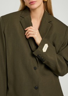 Jacquemus La Veste Carree Wool Blazer Khaki
