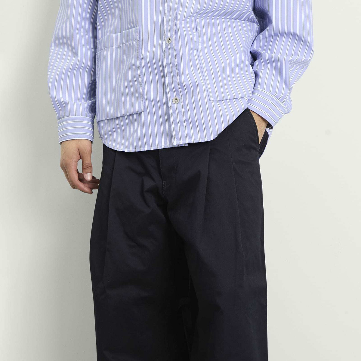 Comme des Garçons Homme Men's Cloth Chinos in Navy