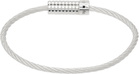 Le Gramme Silver Pyramid Guilloché Cable 'Le 9g' Bracelet