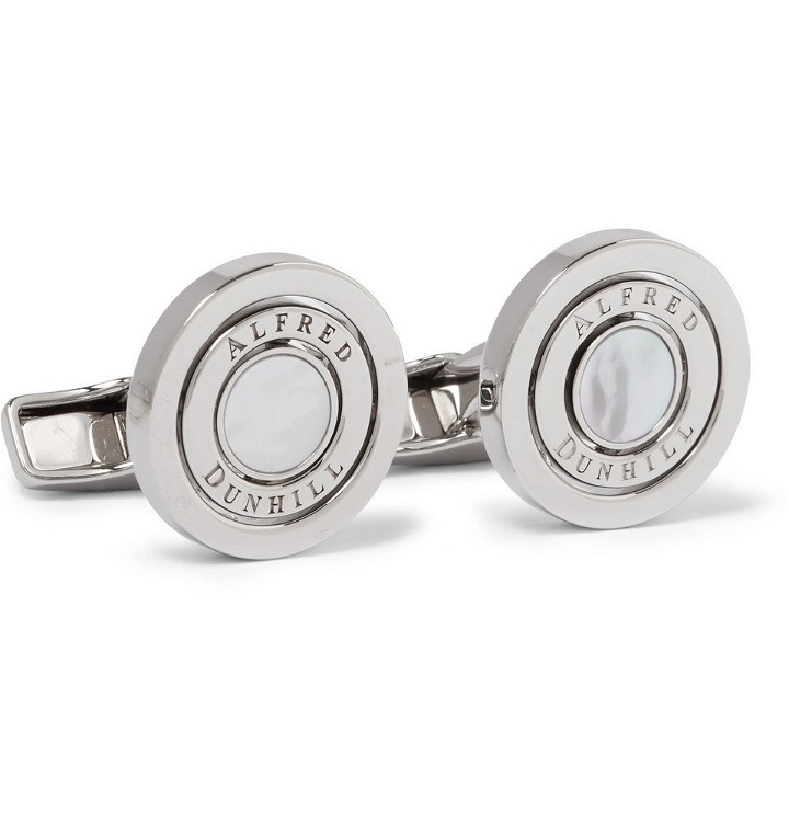 Photo: Dunhill - Gyro Palladium-Plated Mother-of-Pearl Cufflinks - Men - Silver