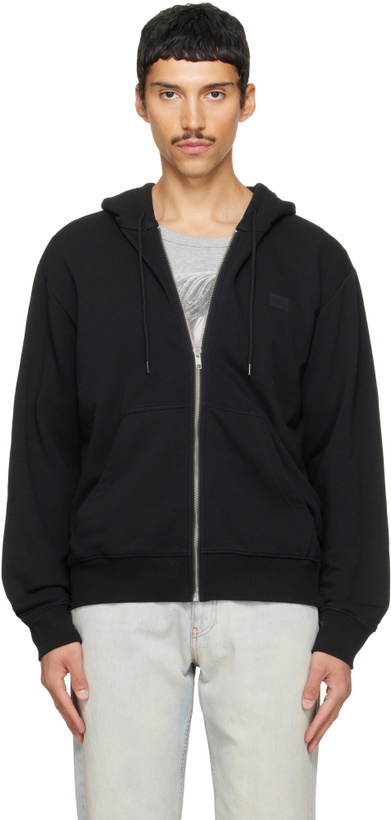 Photo: MM6 Maison Margiela Black Rubber Patch Hoodie