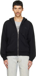 MM6 Maison Margiela Black Rubber Patch Hoodie
