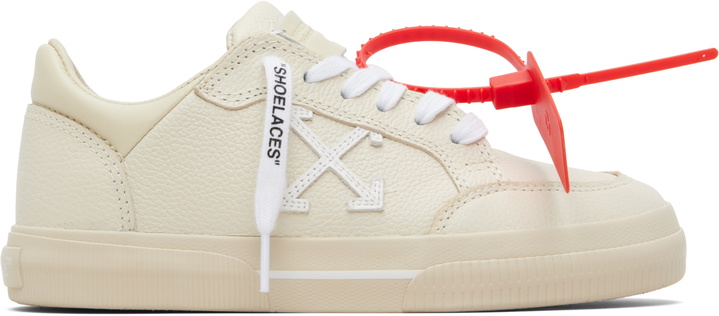 Photo: Off-White Beige Vulcanized Low Sneakers