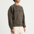 Bram's Fruit Men's Garden Hose Chain Stitch Crewneck Sweatshirt in Solid Charcoal