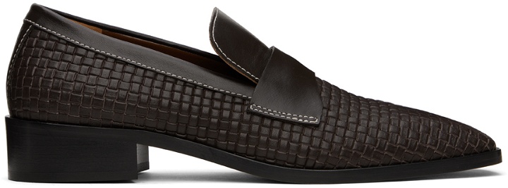 Photo: Wales Bonner Brown Woven Loafers