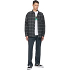 Noon Goons Black and Grey Corduroy Plaid Baseline Shirt