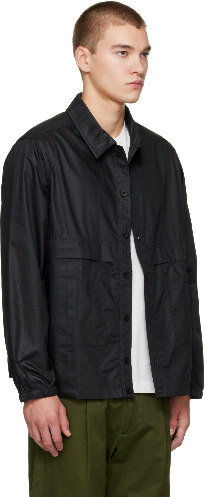 CASEY CASEY Black Lacqued Fabrice Jacket