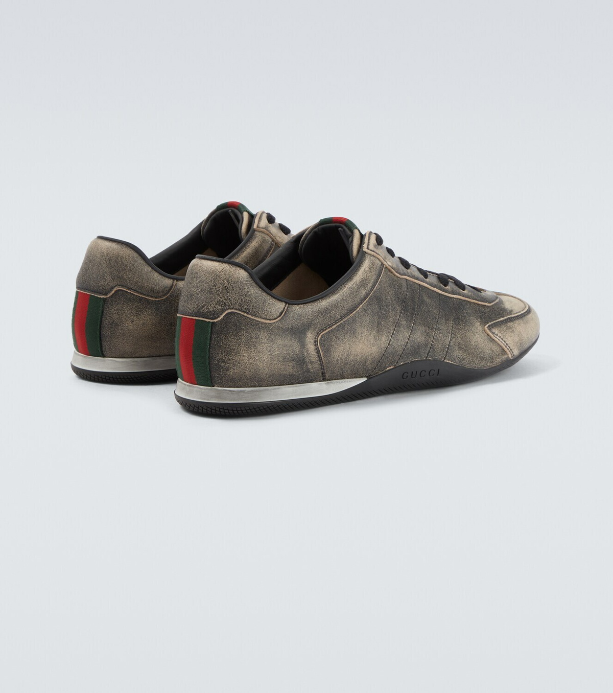 Gucci Gucci Shift Web Stripe leather sneakers