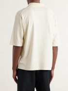 Auralee - Knitted Silk Polo Shirt - Neutrals