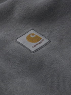 Carhartt WIP - Nelson Logo-Appliquéd Garment-Dyed Cotton-Jersey Sweatshirt - Gray