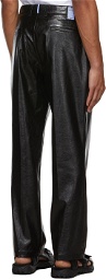 MCQ Black Faux-Leather Skater Trousers