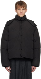 LE17SEPTEMBRE Black Detachable Hood Down Jacket