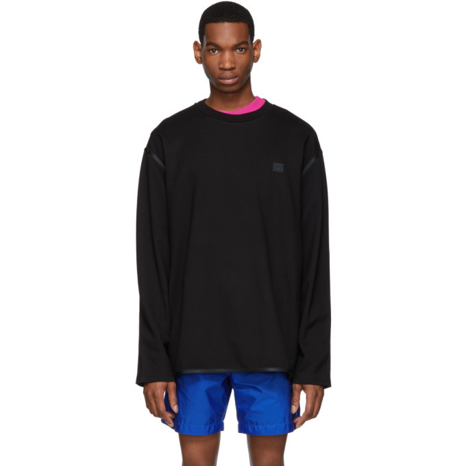 Photo: Acne Studios Black Ferke Face Sweatshirt