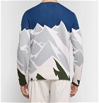 Aztech Mountain - Ashcroft Camo Printed Wool Sweater - Blue